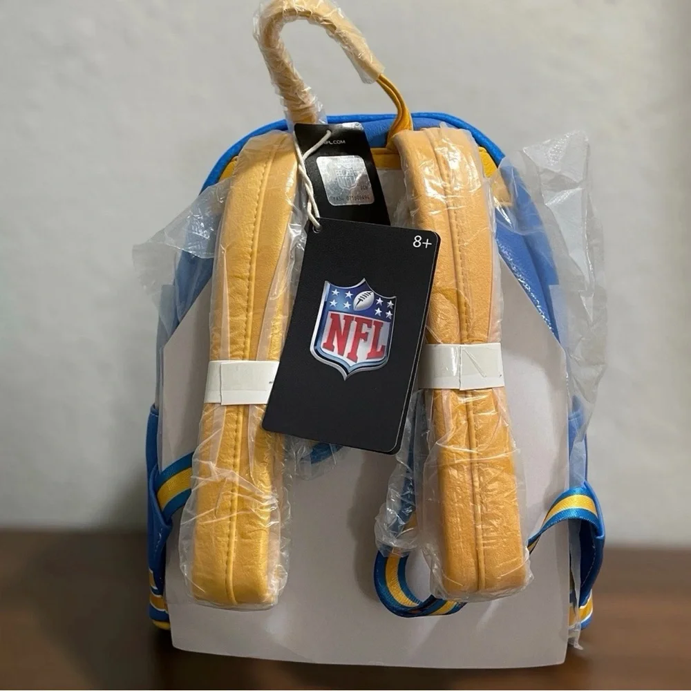 Loungefly X Los Angeles Chargers Mini Backpack LA Bolt‎ Varsity Jacket Style